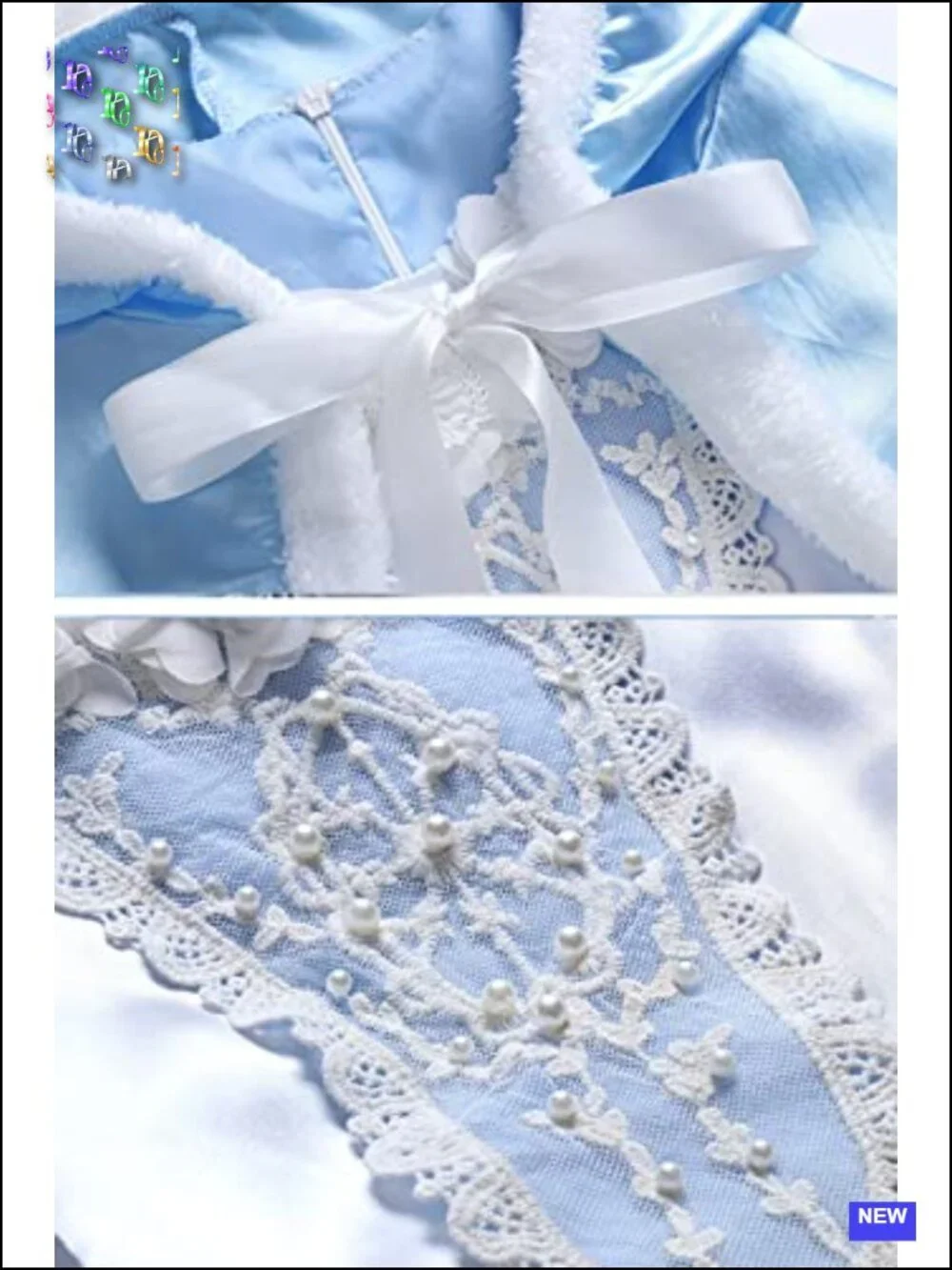 Girls Cinderella Princess Costume Dress Set 4 Pieces with Shawl Crown Scepter